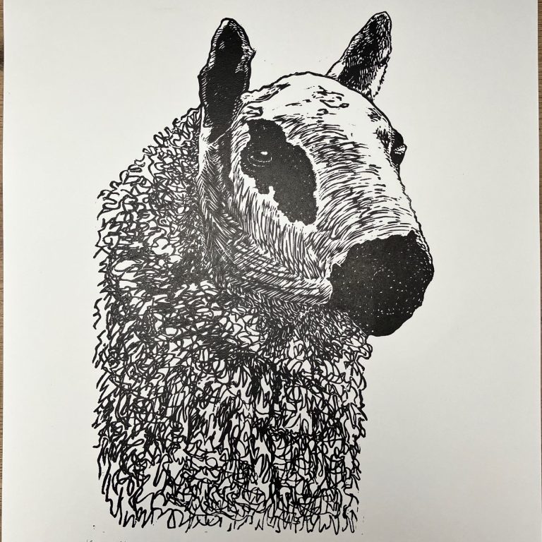 Kerry Hill lino print
